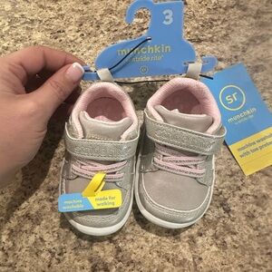 Stride Rite Munchkin Toddler Sneakers in Pink and Silver